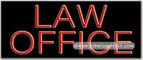Law Office Neon Sign (13"H x 32"L x 3"D)