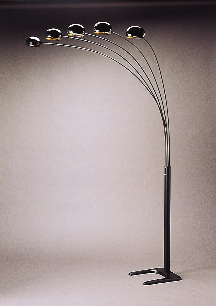 Amazon.com - Coaster 1297A Contemporary Lamp, Black - Arc Floor ...