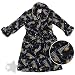 Navy Plush Football Bath Robe for Boys