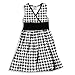 Flowers By Zoe - Girls Houndstooth Knit Sleeveless Dress, Black, White