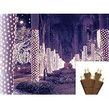 2' x 8' Warm White LED Net Style Tree Trunk Wrap Christmas Lights - Brown Wire
