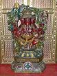 Dancing Ganesha Statue Eight Armed Temple Ganesha Wood Carving 43"