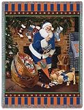 Univ of Florida Santa Throw - 70 x 53 Blanket/Throw - Florida Gators