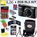 Nikon COOLPIX L26 16.1 MP Digital Camera (Black) + 8GB Deluxe Accessory Kit