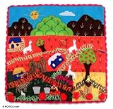 Review Novica  / Applique wall hanging, 'A Day in the Mountains'