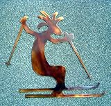 Sking Kokopelli Wall Hanging Metal