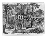 Historic Print (XL): [Monorail used at the Philadelphia Centennial, 1876]: The elevated railway across the ra