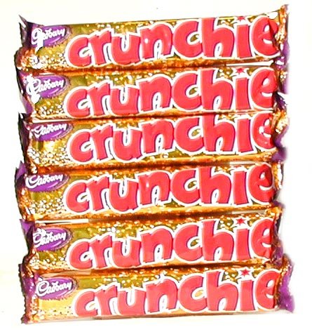 Crunchie Milk Chocolate with Honeycomb Center Pack 6 by Cadbury