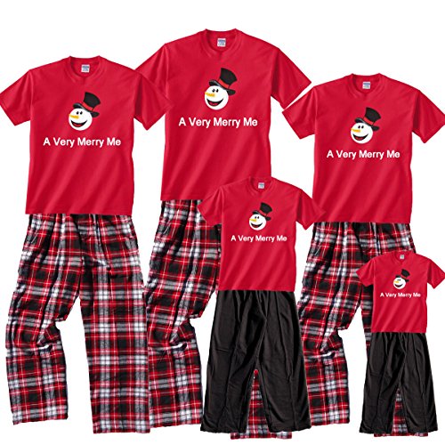 A Very Merry Me Christmas Snowman Short Sleeve Clothing Set; Choose Kid or Adult