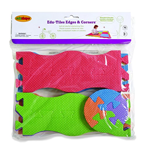 Edushape Edu-Tiles 16 Piece Edges & Corners Set for Playmats (Discontinued by Manufacturer)