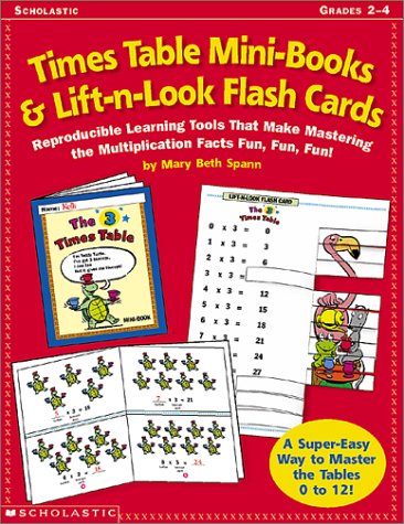 times table mini books and lift n look flash cards reproducible learning tools that make mastering multiplication