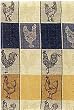 100% Cotton Jacquard Check Dishtowel Chickens 18" X 28" Set / 6