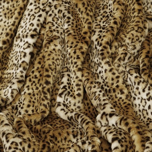 Best Home Fashion Faux Fur Throw Blanket 58" x 60" Leopard TR New