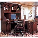 Chocolate Patina Computer L Desk with Hutch Chocolate Patina