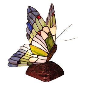 Tiffany Butterfly NightLight Amber Yellow