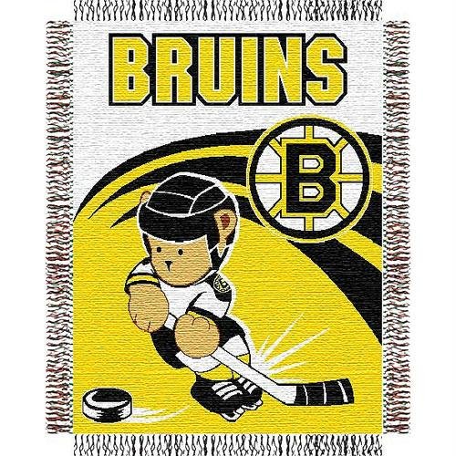 NHL Boston Bruins 36-Inch-by-46-Inch Woven Jacquard Baby Throw