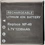 Ultralast UL-CNP40 Casio NP40DBA Equivalent Digital Camera Battery
