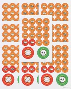 Amazon.com: Set of Small Damage Counters for Pokemon Card Game (10 ...