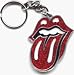 Rolling Stones - Classic Red Glitter Tongue Logo - Metal Keychain / Keyring / Key Ring / Key Chain