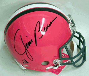 Jim Brown Hand Signed Browns Helmet