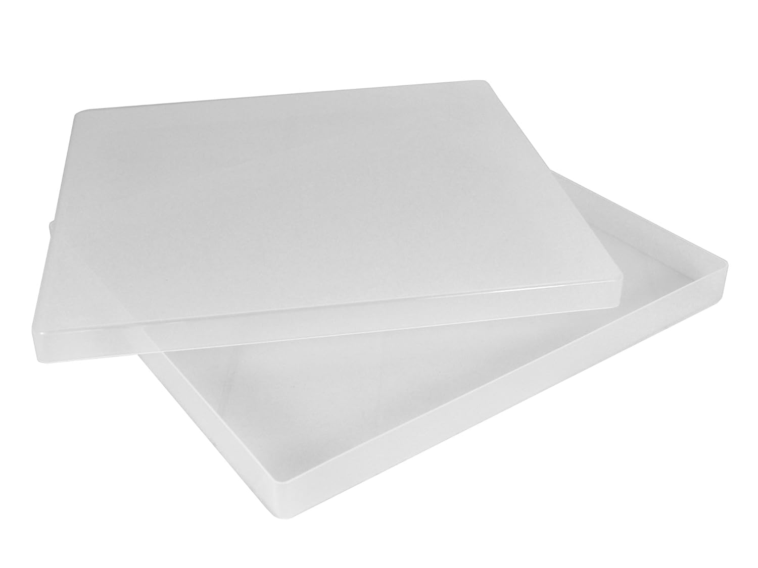 12 X 12 CLEAR PLASTIC STORAGE BOX SCRAPBOOK BOXES OFFICE CRAFT 12X12