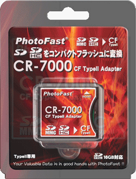 PhotoFast SDHC to CF変換アダプターブリスターパッケージ・SDHC16GB対応・1ヶ月保証 CR-7000