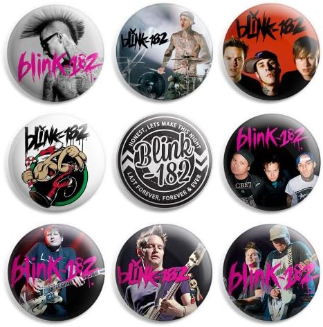 Blink-182 Pinback Buttons Pin Badges 1 Inch (25mm) - Pack of 9