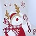 Wewill Brand Lovely Christmas Stockings Set of 3 Santa, Reindeer, Snowman Xmas Character 3D Plush Linen Hanging Tag Knit Border 17 Inch (3)