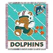 Miami Dolphins NFL Triple Woven Jacquard Throw (Baby Series) (36"x48")
