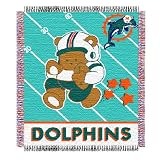 MIAMI DOLPHINS TRIPLE WOVEN JACQUARD NFL THROW (BABY SERIES) BY NORTHWEST (36x48)