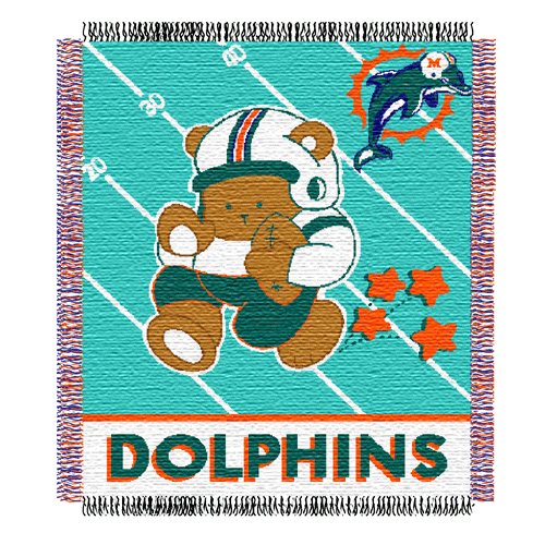 Miami Dolphins Triple Woven Jacquard NFL Throw (Baby Series) by Northwest (36