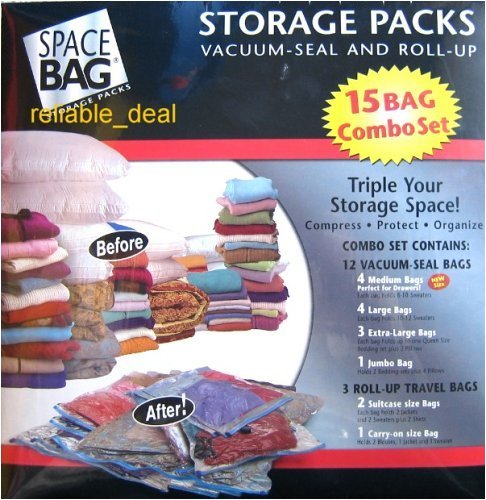 City Travel Guides Discounted  Kitchen & Housewares : Original Space Vacuum Storage Bags 15 Pack Set