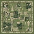 Deer TrailRug- Peridot(7'7" Square)