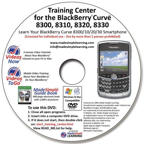 BlackBerry Curve 8300, 8310, 8320, 8330 Training Center (Video Tutorials for Computer & BlackBerry, E-Book for Computer)