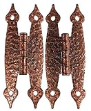Amerock BP3404-AC  Flush Colonial H Hinge with Antique Copper Finish