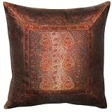 Pillow Cover Furniture Decor India Christmas Gifts Silk Fabric 16x16 inches (bcbr315) by 