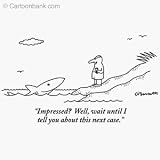 'Impressed? Well, wait until I tell you about this next case.' Cartoon print by Charles Barsotti, Published in The New Yorker on 8/12/2002