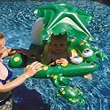 Frog Learn-to-Swim Baby Seat Rider with Top