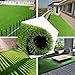 Deluxe Realistic Artificial Grass Turf 3.3FTX5FT, 70 oz Face Weight /Drainage Holes / Rubber Backing, Indoor Outdoor Pet Faux Synthetic Grass Astro Rug Carpet for Garden Backyard Patio Balcony
