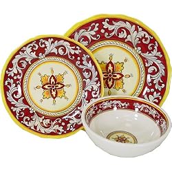 Le Cadeaux Triple Weight Melamine 3 Piece Place Setting