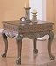 BALL AND CLAW SOLID WOOD END TABLE IN DARK BROWN FINISH