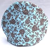 Handmade Brown and Tiffany Teal Toile Print Fabric Tea Cozy Lined and Padded Cosy