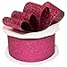 Morex Ribbon 98509/10-616 Princess Glitter Metallic and Nylon Ribbon, 1-1/2-Inch by 10-Yard, Hot Pink