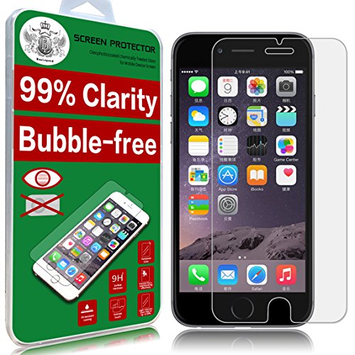 Boxlegend ® Tempered Glass Iphone 6 Screen Protector Bubble Free Anti-shatter Anti-fingerprint Hd Clear for Apple Iphone 6 Tempered Glass Film