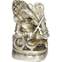 Handmade Sitting Statue Ganesha Brass Playing Violin