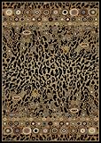 Contemporary Area Rug, Home Dynamix Evolution 7 Round Black