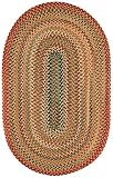 18" x 26" Rectangular Made-to-Order Capel 0346RS00200030100 Gold Color Hand Braided American "Portland Collection" Vertical Stripe Pattern Rug