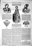 1850 PARIS FASHION PROMENADE DRESS BALL DRESS TOILETTE