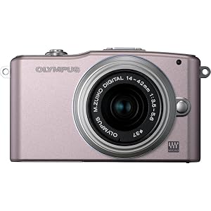 Olympus Pen E-PM1 12.3 MP Digital Camera with CMOS Sensor and 3 x Optical Zoom (Pink)