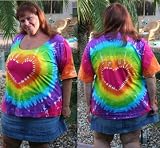 615EasphA4L. SL160  Tie Dye Heart Scoop Neck T Shirt by BBW Boutique